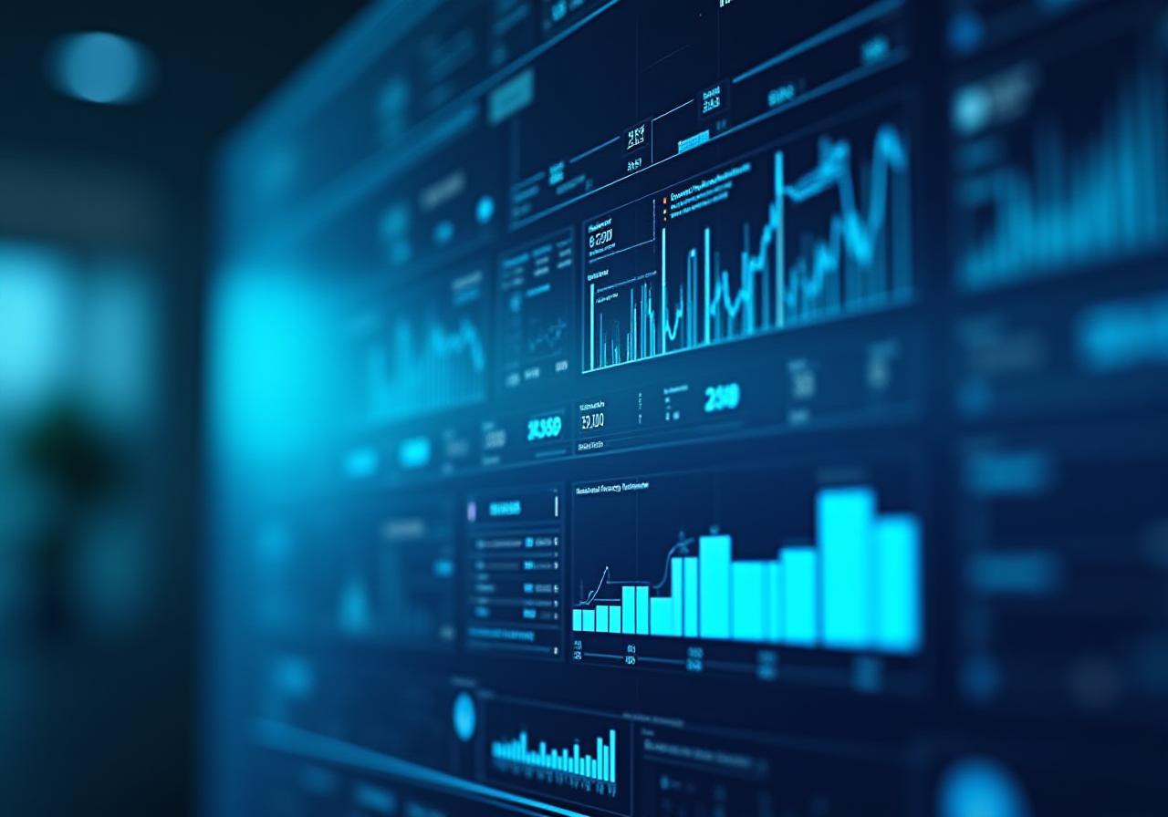 Data visualization dashboard showing automated business insights